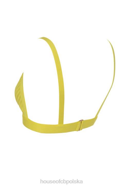 House of CB Jae Żółty bralet z bandażem modna odzież dla kobiet