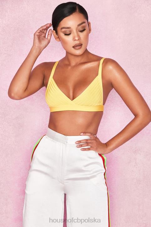 House of CB Jae Żółty bralet z bandażem modna odzież dla kobiet