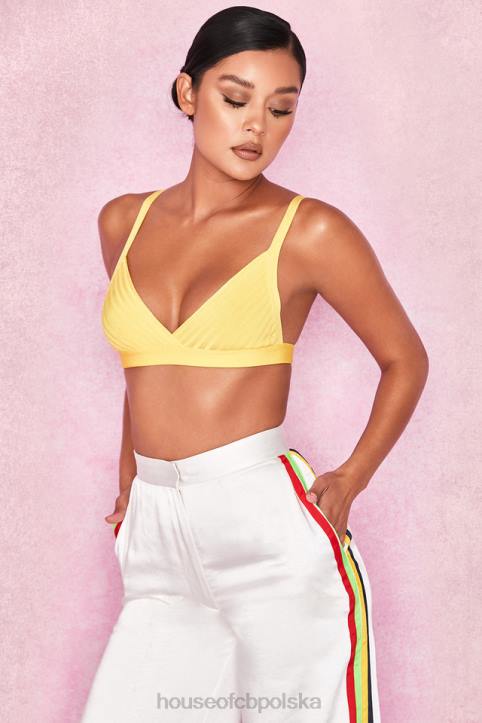 House of CB Jae Żółty bralet z bandażem modna odzież dla kobiet