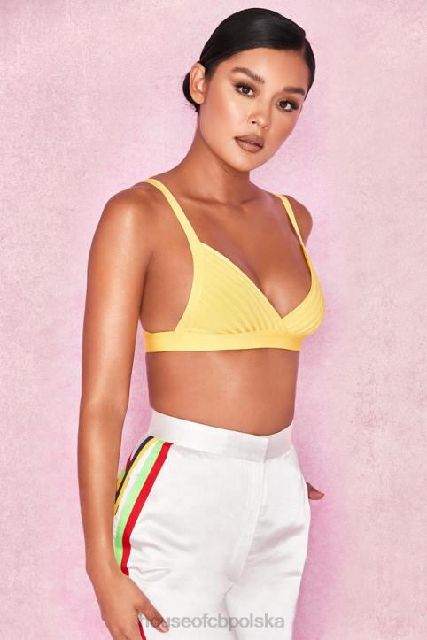 House of CB Jae Żółty bralet z bandażem modna odzież dla kobiet
