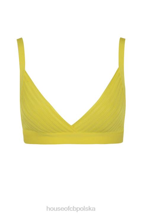 House of CB Jae Żółty bralet z bandażem modna odzież dla kobiet