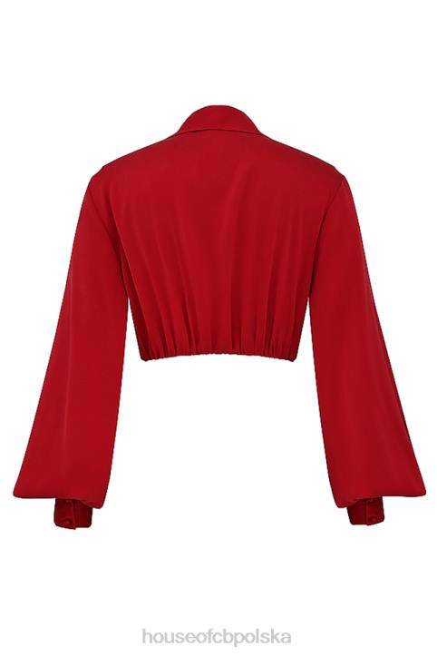 House of CB Bluzka Laraine Jedwabna Wiśniowa Elegancka Modna