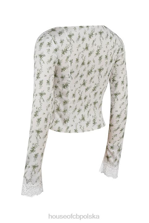 House of CB Koronkowy top Clarissa w ogrodzie różowy stylowy elegancki модny