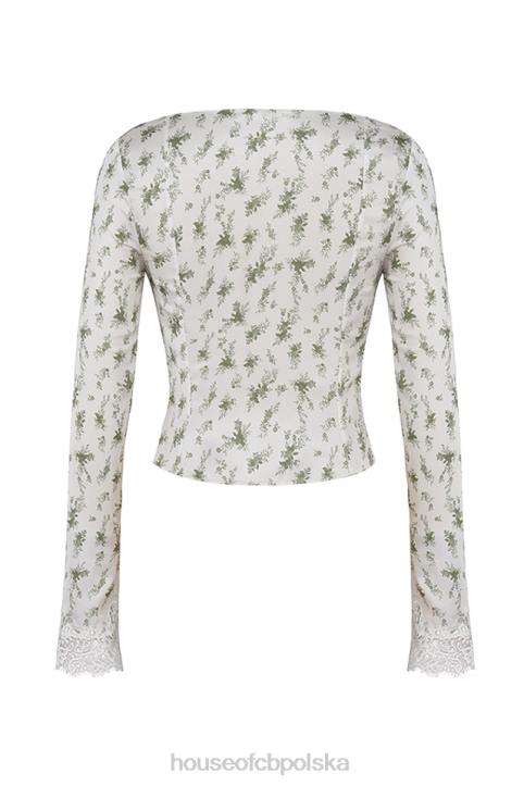 House of CB Koronkowy top Clarissa w ogrodzie różowy stylowy elegancki модny