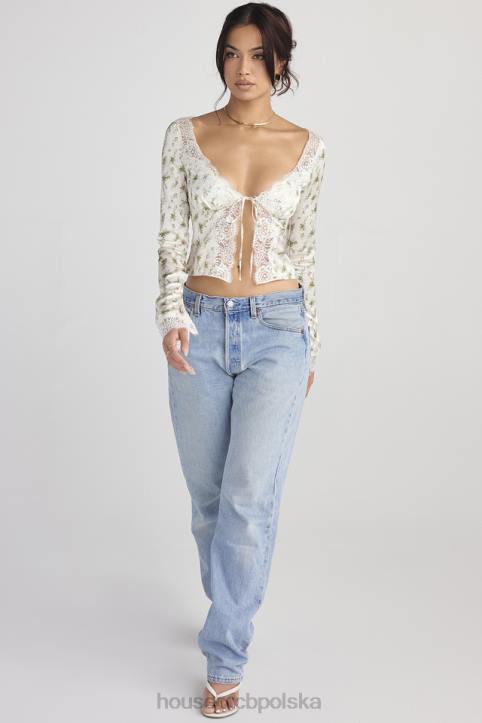 House of CB Koronkowy top Clarissa w ogrodzie różowy stylowy elegancki модny