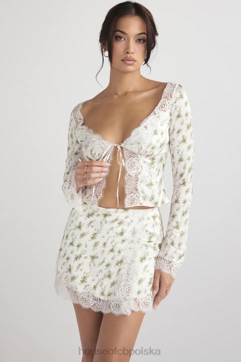 House of CB Koronkowy top Clarissa w ogrodzie różowy stylowy elegancki модny