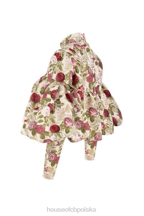 House of CB Naeve kwiatowy top falbany vintage różowy stylowy