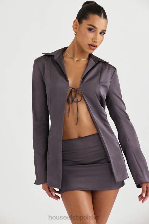House of CB Bluzka Ailsa Shadow Związana Z Przodu Stylish Fashion