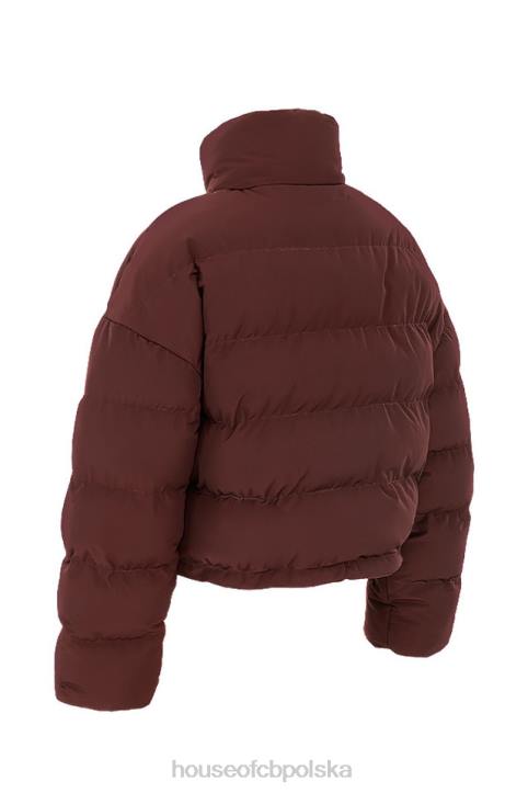 House of CB Czekoladowa oversize kurtka puchowa z literą C