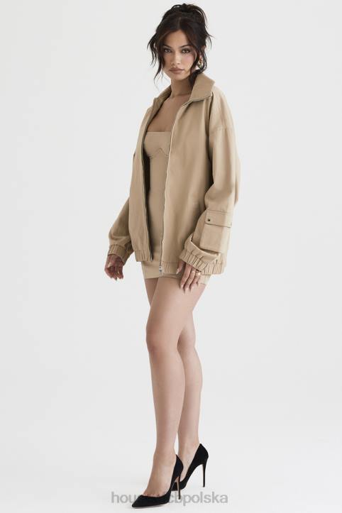 House of CB Ciemnoszara Oversize Kurtka Dresowa Stylowa Moda