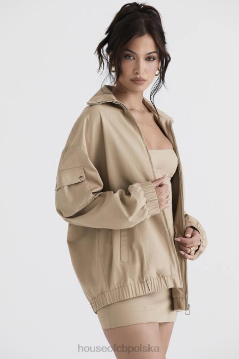 House of CB Ciemnoszara Oversize Kurtka Dresowa Stylowa Moda