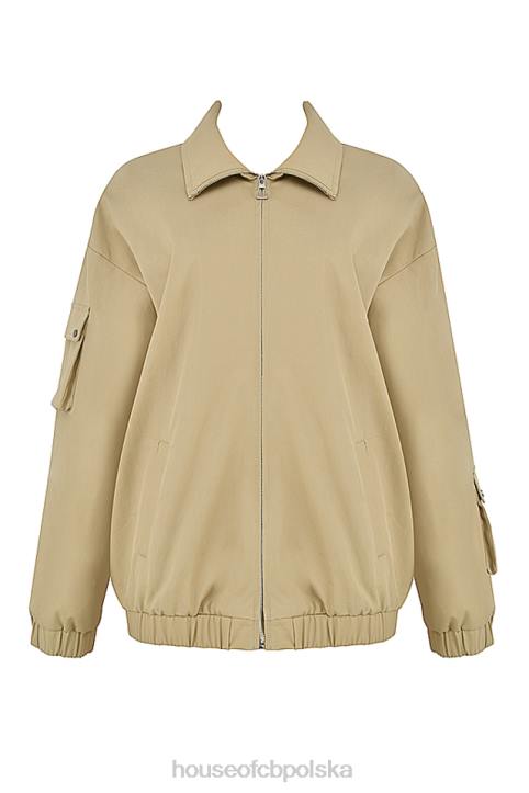 House of CB Ciemnoszara Oversize Kurtka Dresowa Stylowa Moda