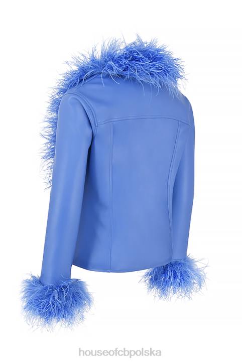 House of CB Kurtka Salome Chabrowa z Wegańską Skórą Modny Styl