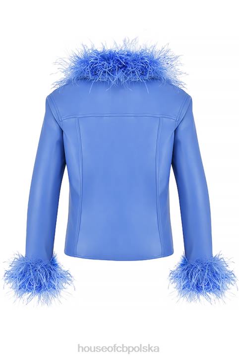 House of CB Kurtka Salome Chabrowa z Wegańską Skórą Modny Styl