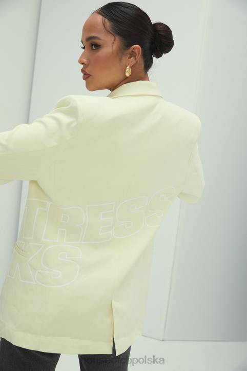 House of CB elegancka marynarka z cytrynowym logo i sercem