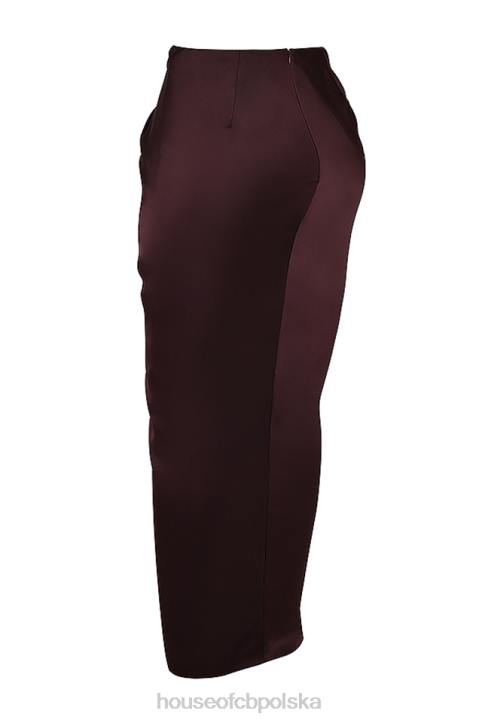 House of CB Vesper brązowa maxi spódnica elegancka modna 2023