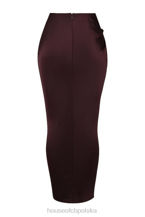 House of CB Vesper brązowa maxi spódnica elegancka modna 2023