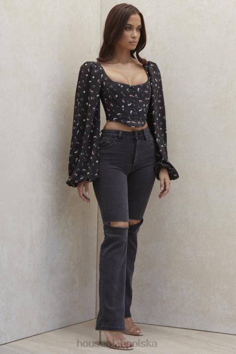 House of CB Vintage Dżinsy Tate Carbon Stylowe i Modne