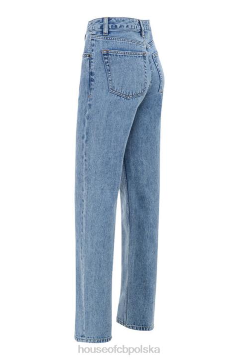 House of CB Vintage Jeansy Yara Wysoki Stan Niebieskie Must Have