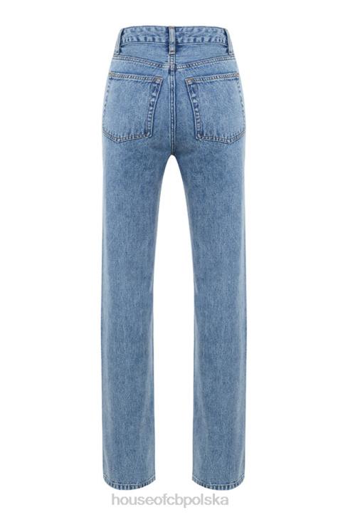 House of CB Vintage Jeansy Yara Wysoki Stan Niebieskie Must Have