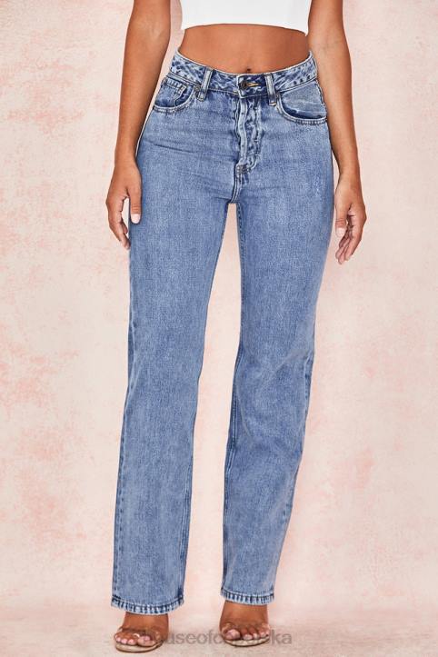 House of CB Vintage Jeansy Yara Wysoki Stan Niebieskie Must Have