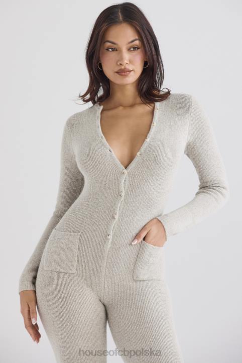 House of CB Loungewear Tiggy Opalowy Kombinezon na Co Dzień