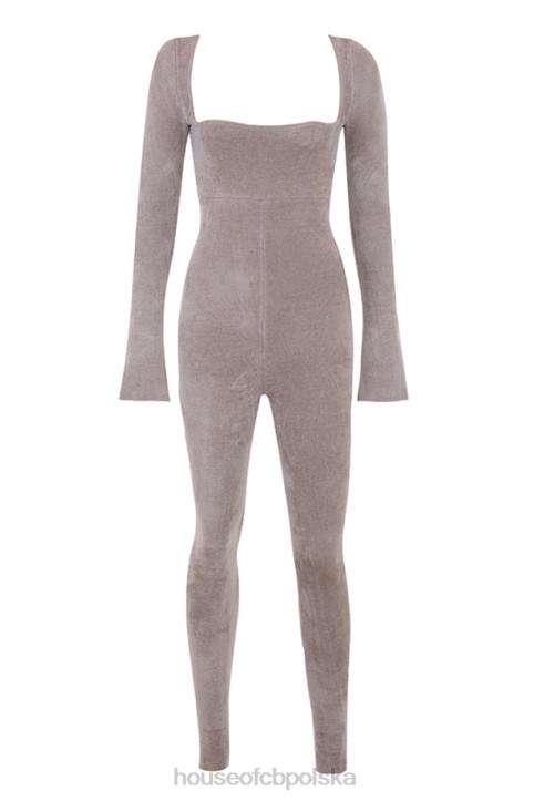 House of CB Kombinezon z Grubej Szenili Isis Mink Elegancki Stylowy i Modny