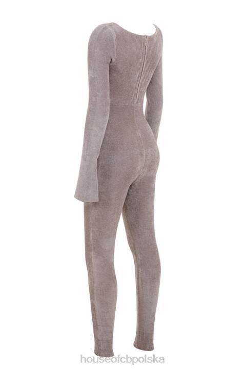House of CB Kombinezon z Grubej Szenili Isis Mink Elegancki Stylowy i Modny