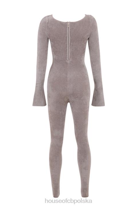 House of CB Kombinezon z Grubej Szenili Isis Mink Elegancki Stylowy i Modny