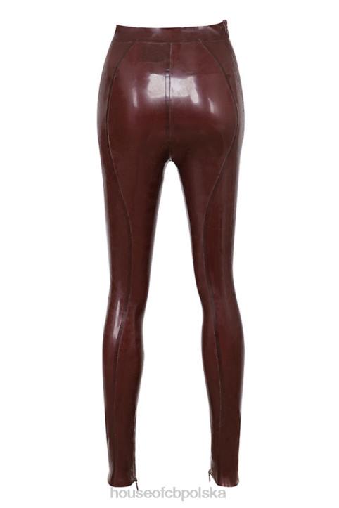 House of CB Wysokiej Jakości Lateksowe Legginsy Lia Raisin