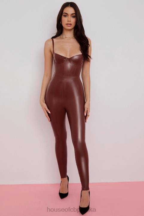 House of CB Wysokie Legginsy Lia Kakao Stylowe i Wygodne