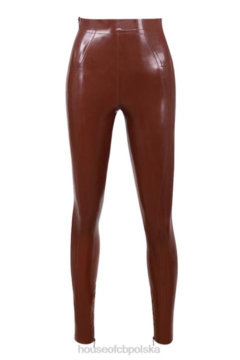 House of CB Wysokie Legginsy Lia Kakao Stylowe i Wygodne