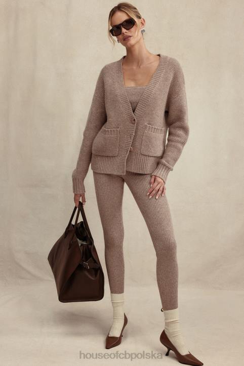 House of CB Legginsy wełniane jęczmienne Rosmina w kolorze beżowym modne i wygodne