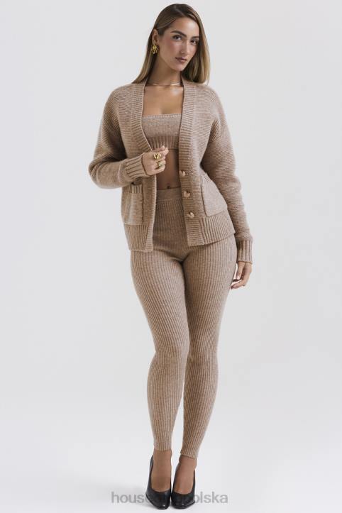House of CB Legginsy wełniane jęczmienne Rosmina w kolorze beżowym modne i wygodne