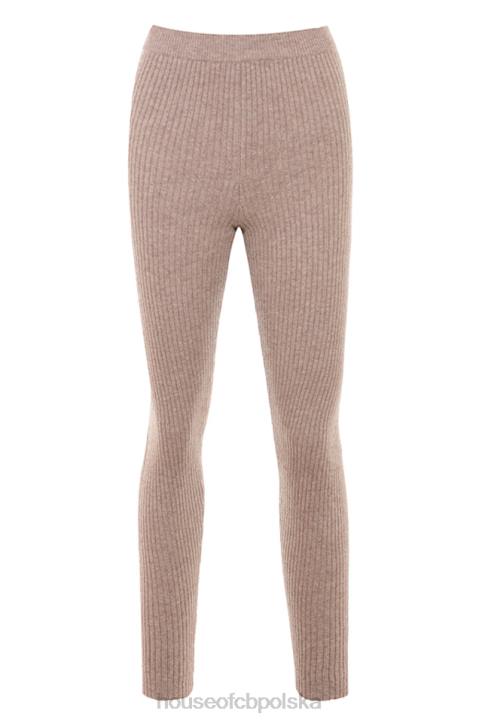 House of CB Legginsy wełniane jęczmienne Rosmina w kolorze beżowym modne i wygodne