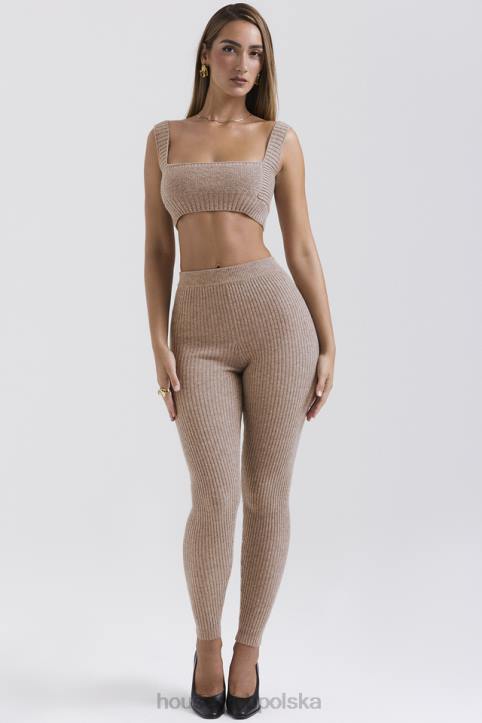 House of CB Legginsy wełniane jęczmienne Rosmina w kolorze beżowym modne i wygodne