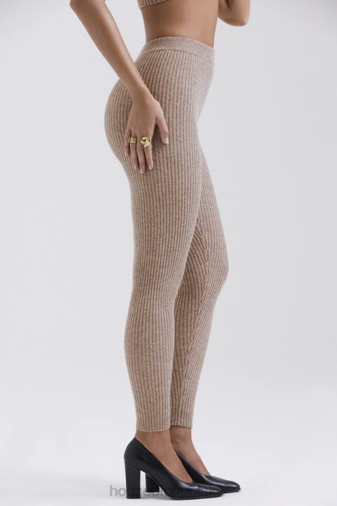 House of CB Legginsy wełniane jęczmienne Rosmina w kolorze beżowym modne i wygodne