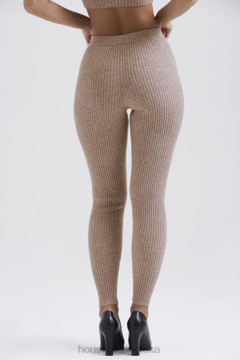 House of CB Legginsy wełniane jęczmienne Rosmina w kolorze beżowym modne i wygodne