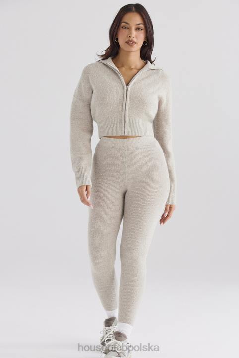 House of CB Opalowe Prążkowane Legginsy Sydney Modny Wybór