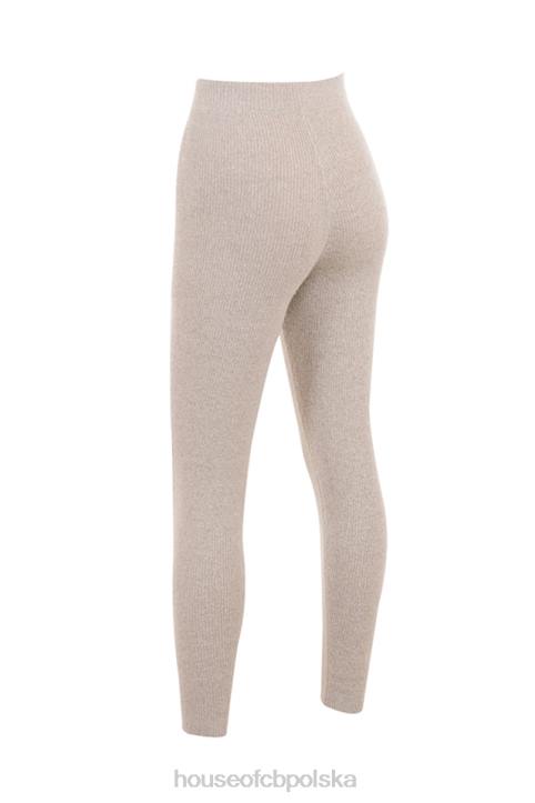 House of CB Opalowe Prążkowane Legginsy Sydney Modny Wybór