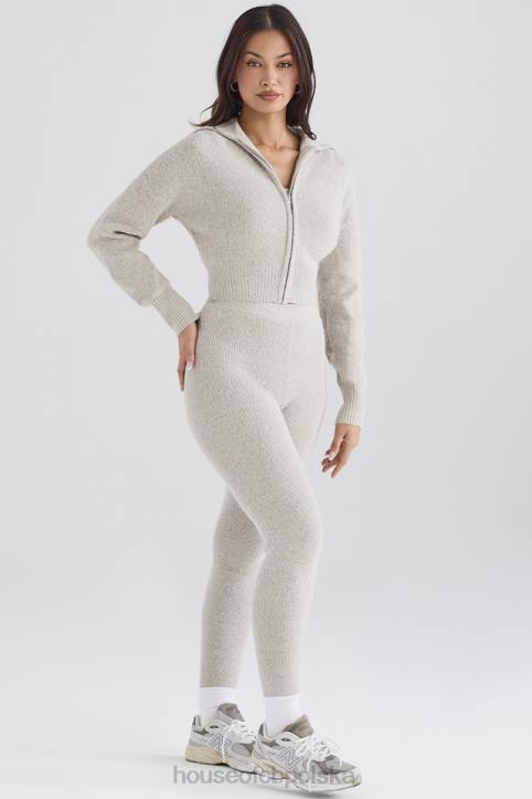 House of CB Opalowe Prążkowane Legginsy Sydney Modny Wybór
