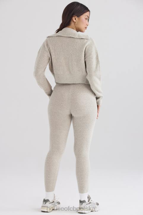 House of CB Opalowe Prążkowane Legginsy Sydney Modny Wybór
