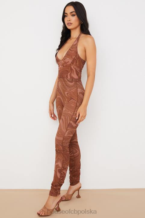 House of CB fioletowe legginsy siateczkowe na każdą okazję