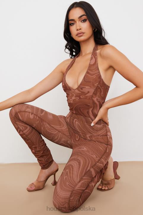 House of CB fioletowe legginsy siateczkowe na każdą okazję