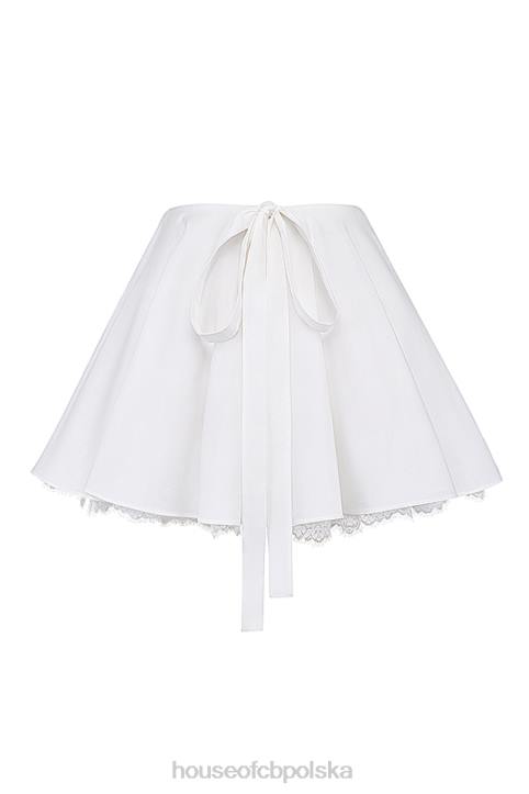 House of CB Minispódniczka Nahla z białą kokardką modna i stylowa