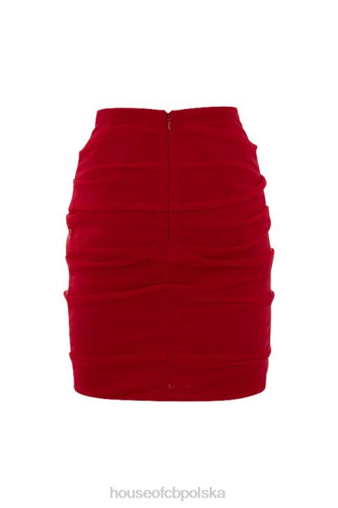 House of CB Rosita mini spódniczka z czerwonego tiulu 4PND985 odzież
