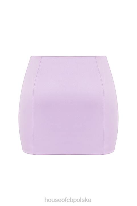 House of CB Elodie Mini Spódniczka Satynowa Orchidea Trendy Moda