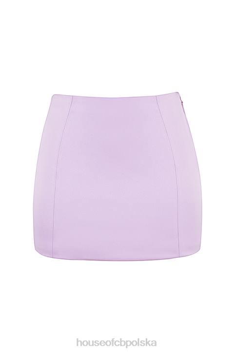 House of CB Elodie Mini Spódniczka Satynowa Orchidea Trendy Moda