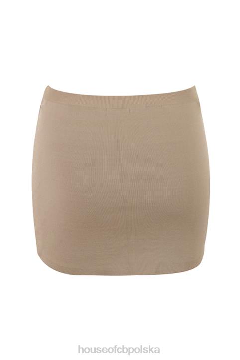 House of CB Mini Spódnica Dzianinowa Ciemnoszara Trendy Modne Must Have