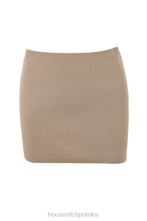 House of CB Mini Spódnica Dzianinowa Ciemnoszara Trendy Modne Must Have